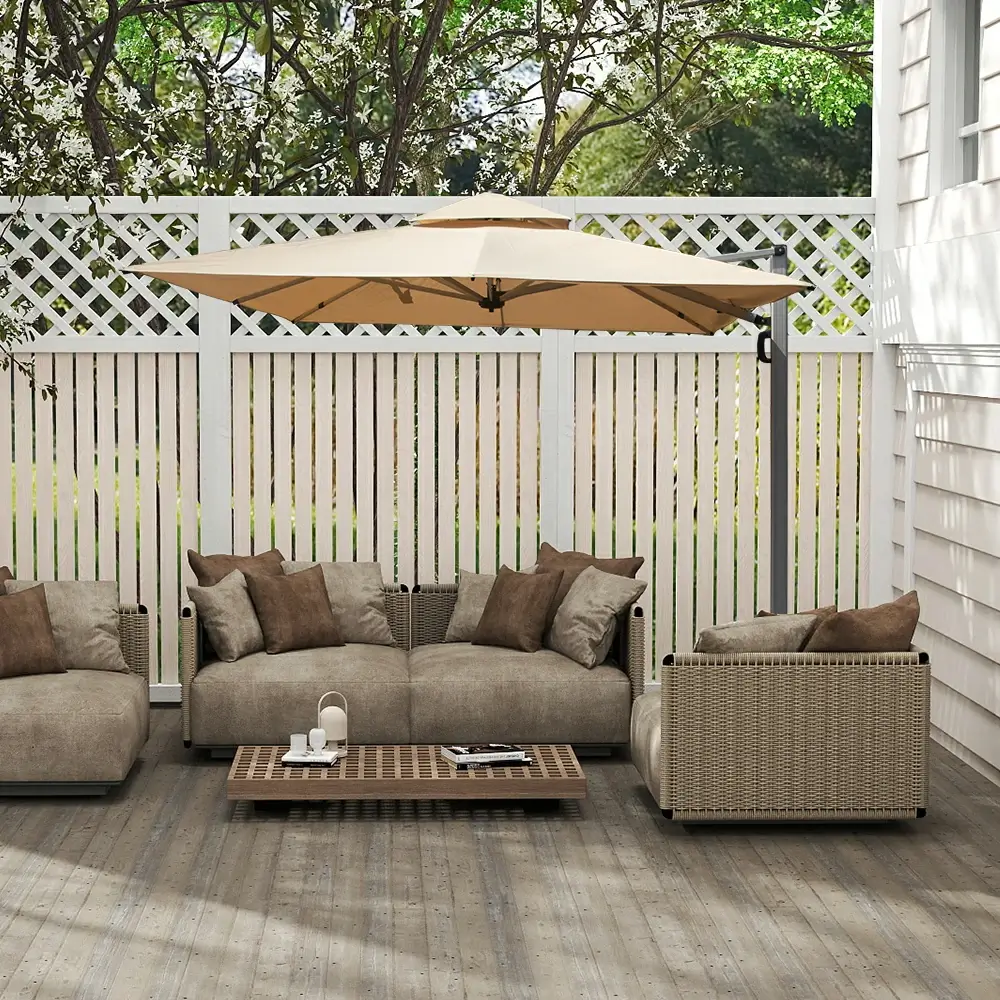 Cantilever Patio Umbrella - Double Top - Image 46