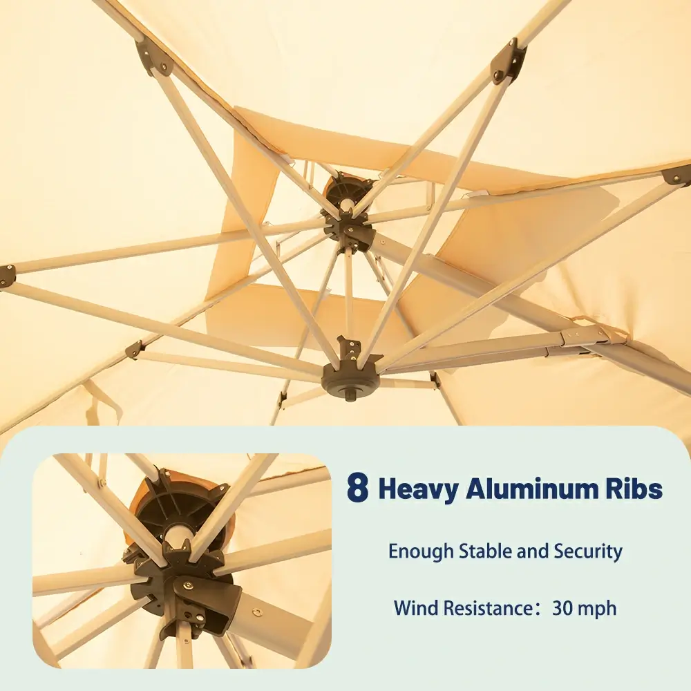 Cantilever Patio Umbrella - Double Top - Image 48