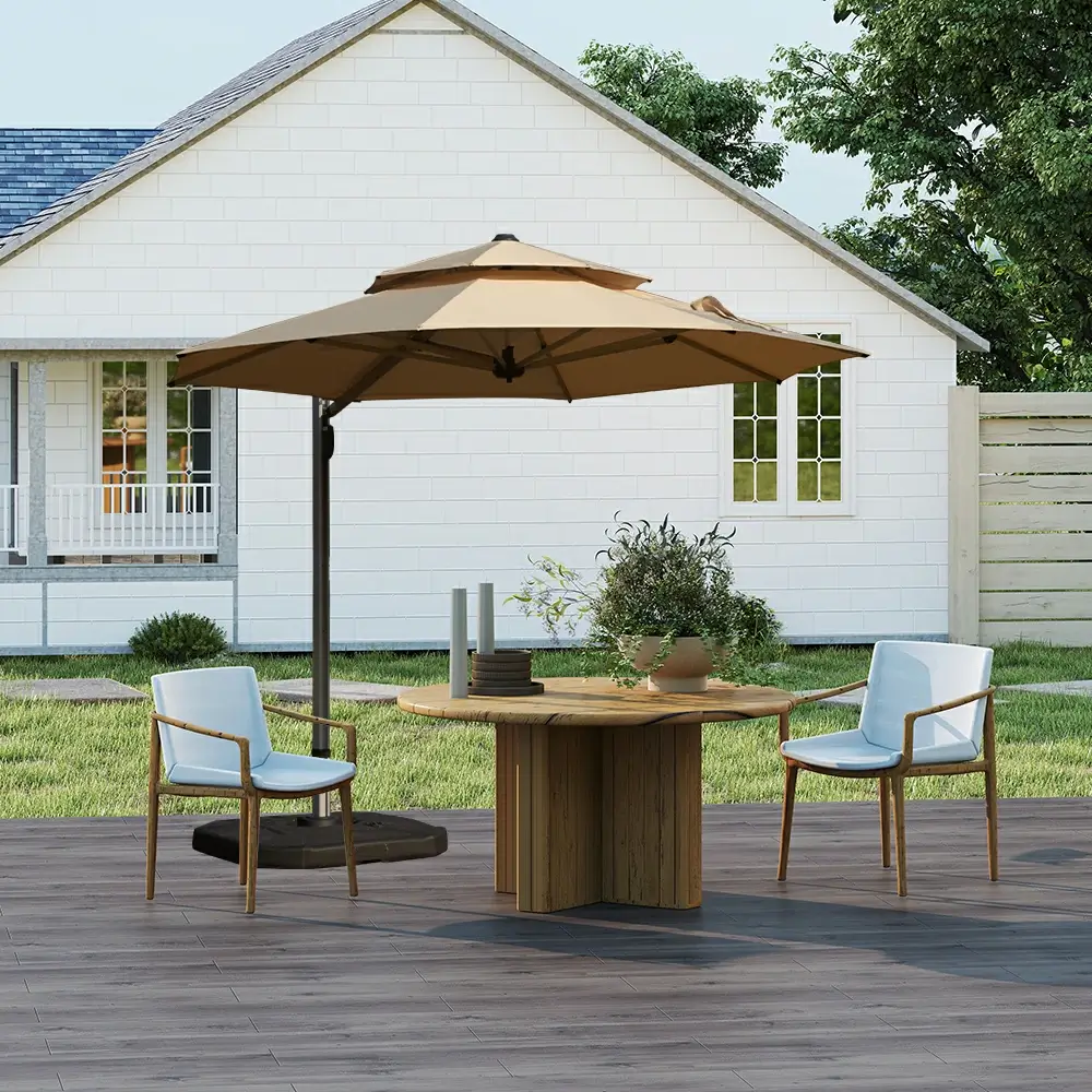 Cantilever Patio Umbrella - Double Top - Image 52