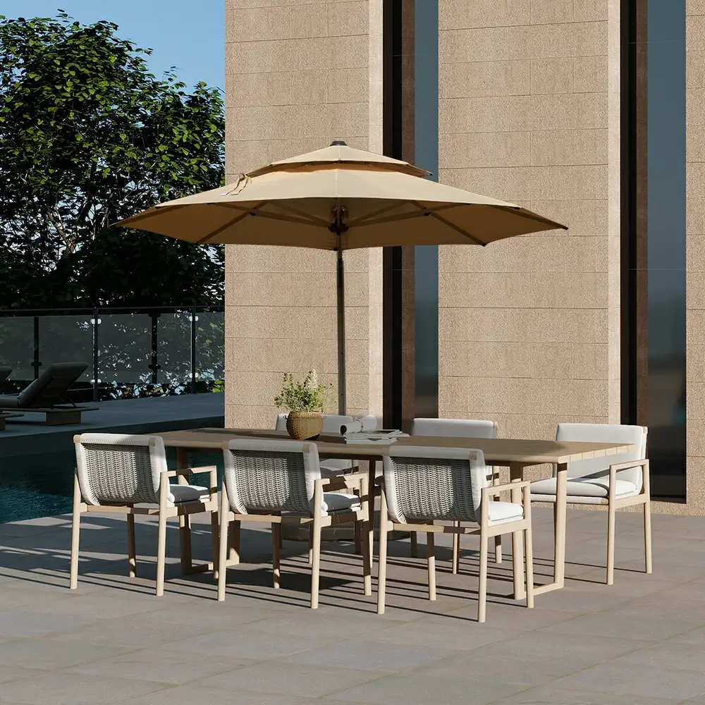 Cantilever Patio Umbrella - Double Top - Image 53