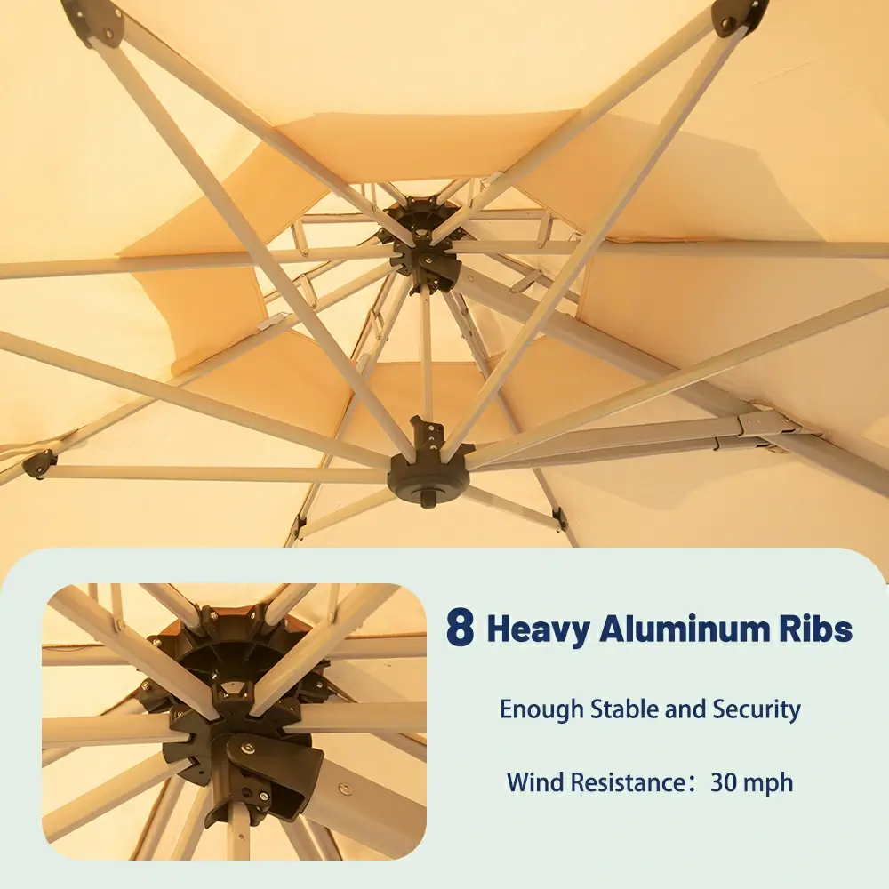 Cantilever Patio Umbrella - Double Top - Image 56