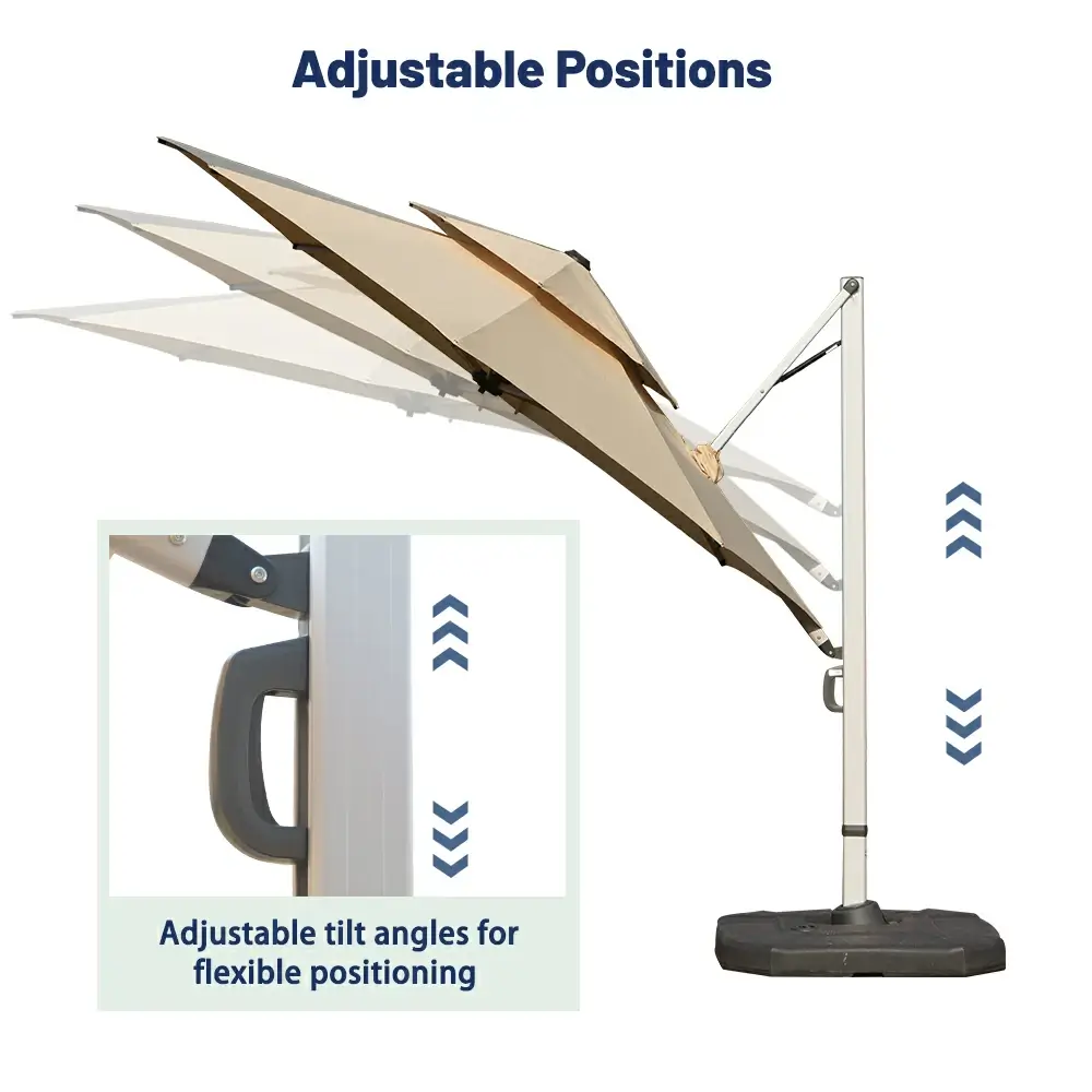 Cantilever Patio Umbrella - Double Top - Image 57