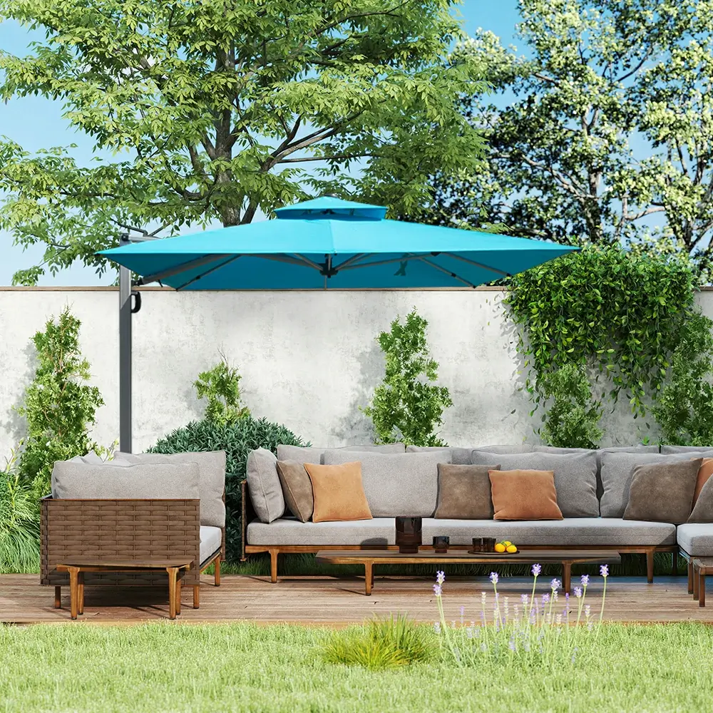 Cantilever Patio Umbrella - Double Top - Image 60