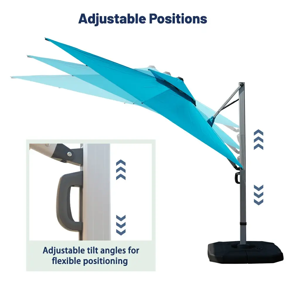 Cantilever Patio Umbrella - Double Top - Image 63