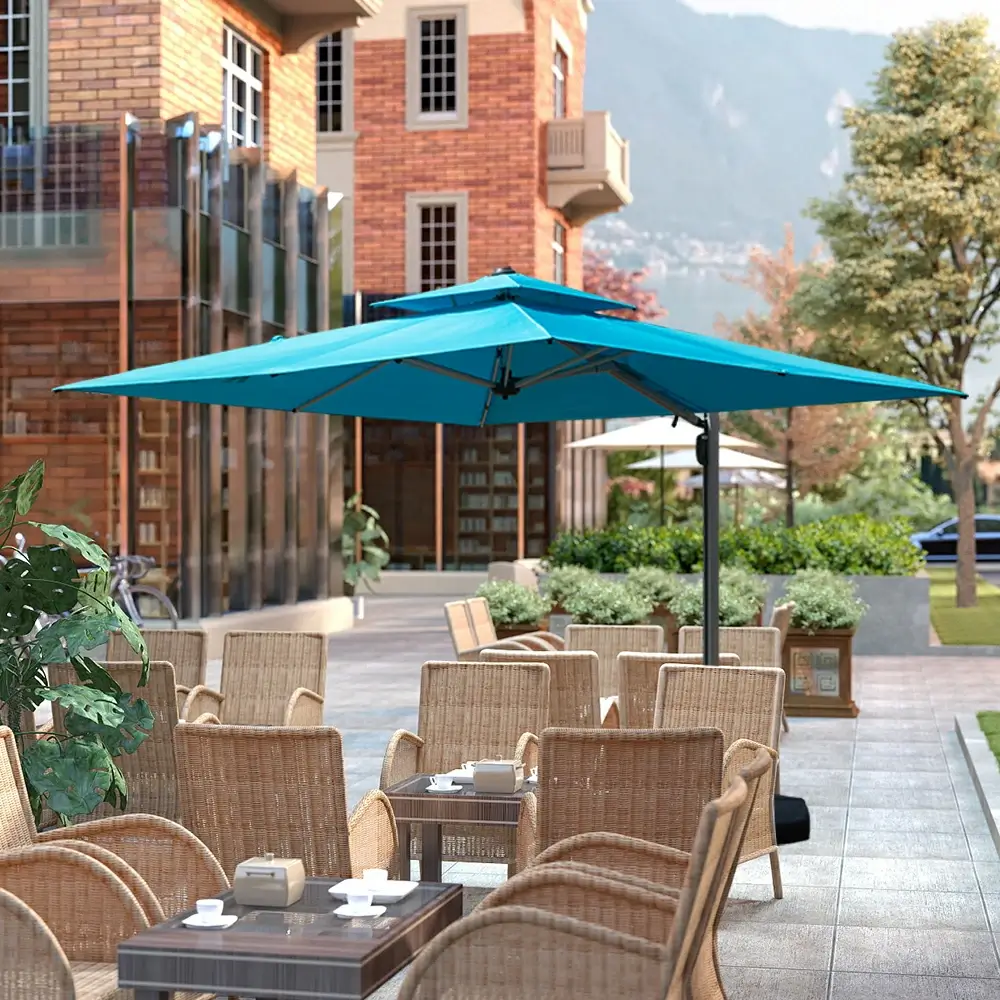 Cantilever Patio Umbrella - Double Top - Image 67