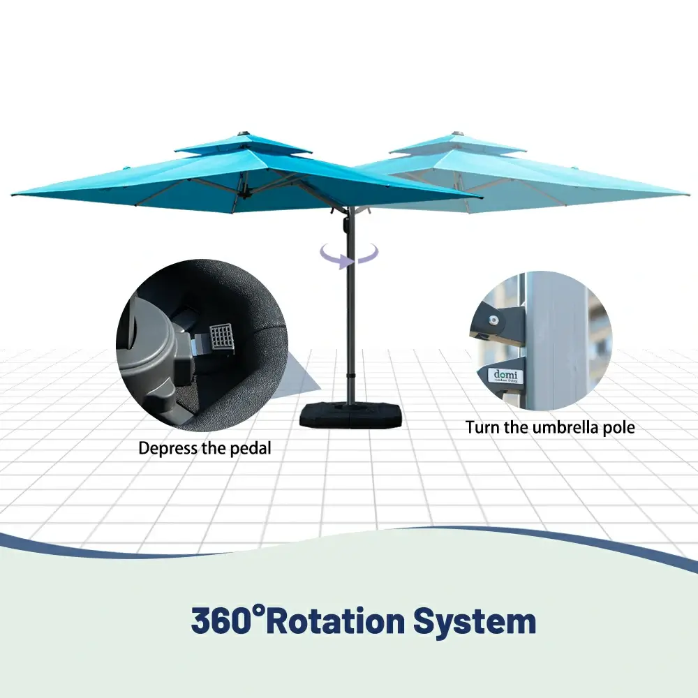 Cantilever Patio Umbrella - Double Top - Image 71