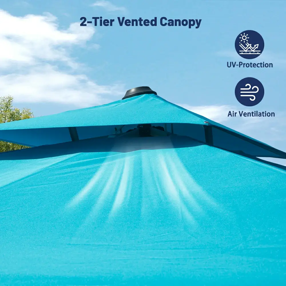 Cantilever Patio Umbrella - Double Top - Image 80