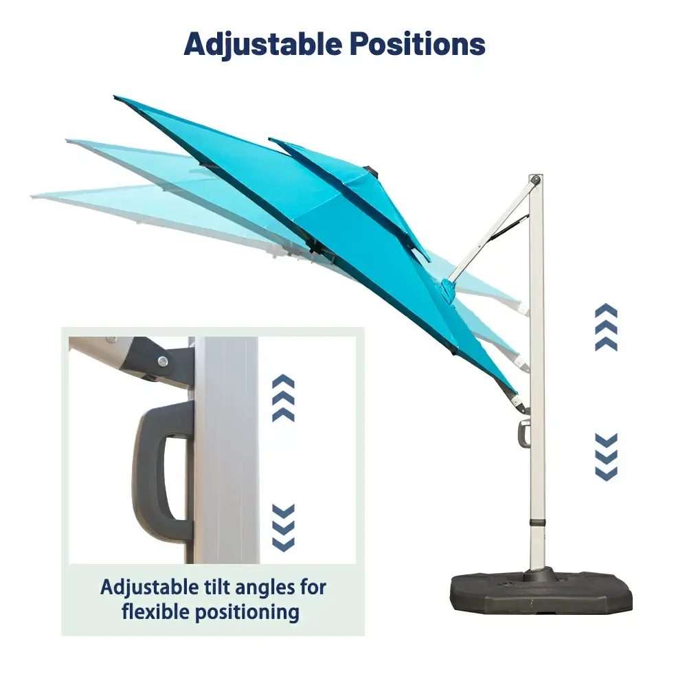 Cantilever Patio Umbrella - Double Top - Image 86
