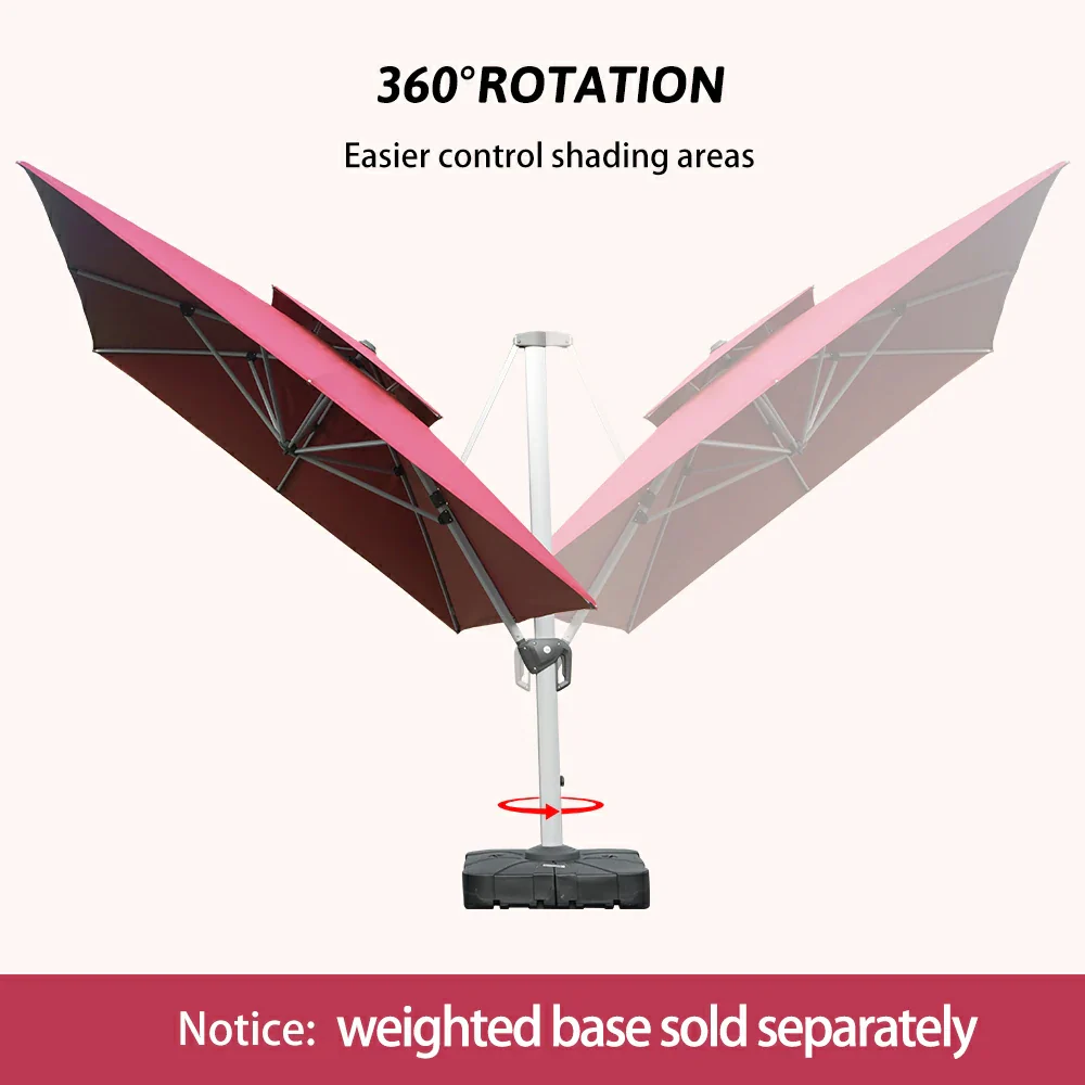Cantilever Patio Umbrella - Rectangular - Image 15