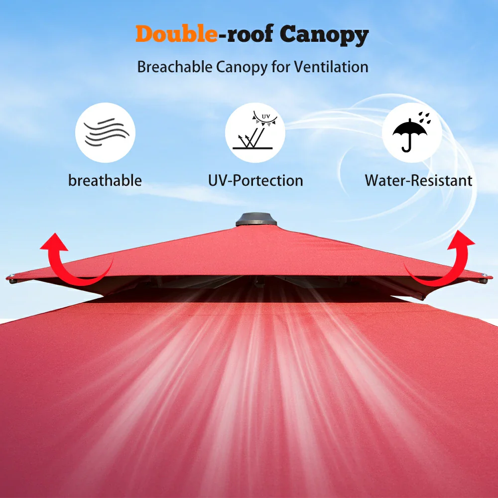 Cantilever Patio Umbrella - Rectangular - Image 19