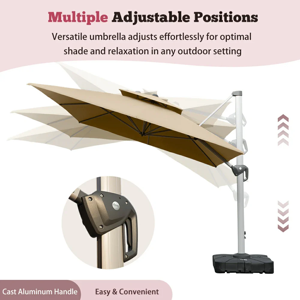 Cantilever Patio Umbrella - Rectangular - Image 4