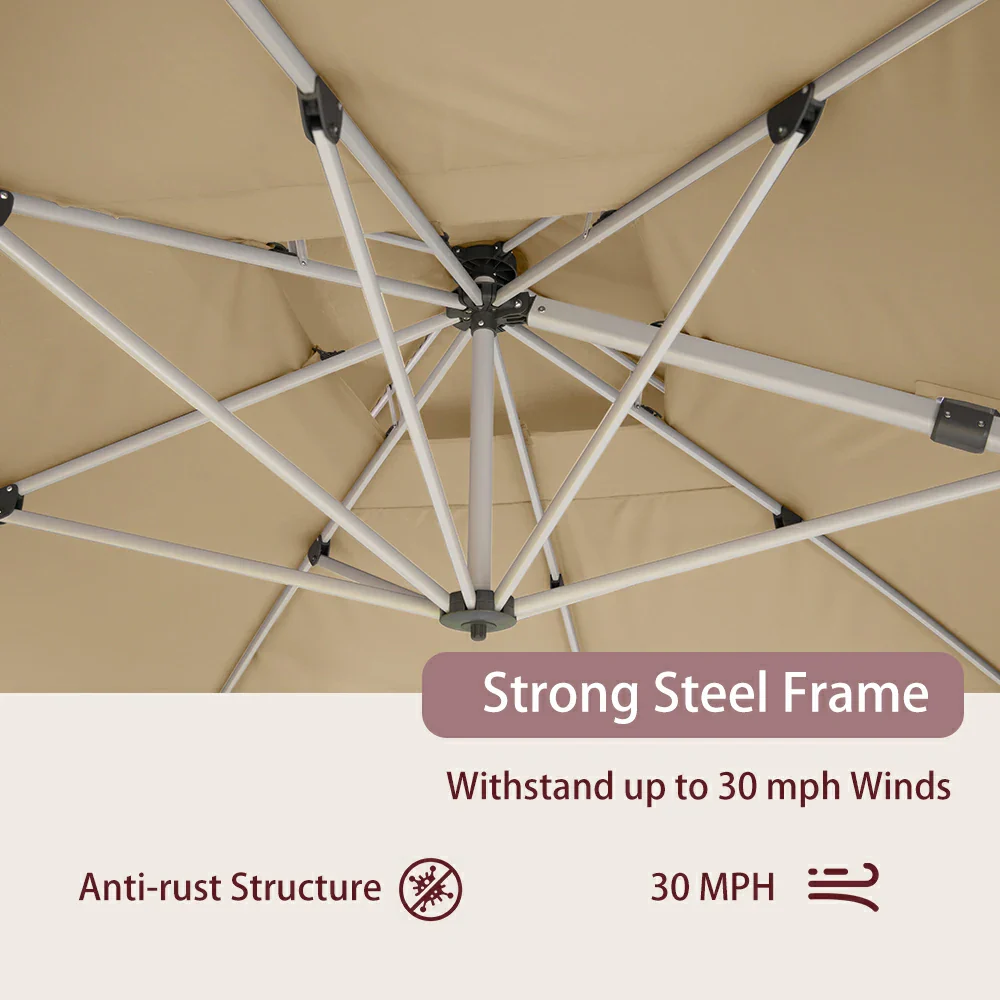 Cantilever Patio Umbrella - Rectangular - Image 7