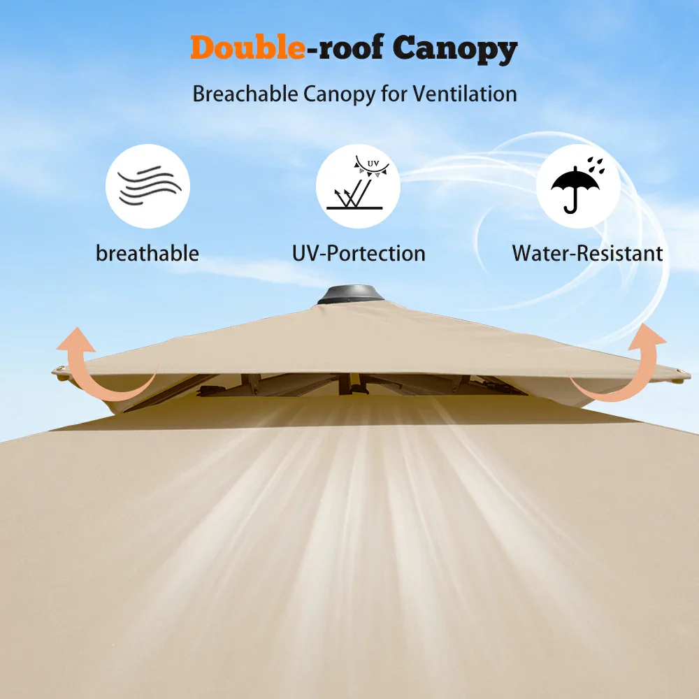 Cantilever Patio Umbrella - Rectangular - Image 8