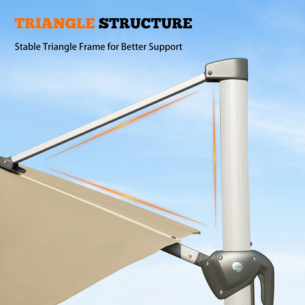Cantilever Patio Umbrella - Rectangular - Image 9