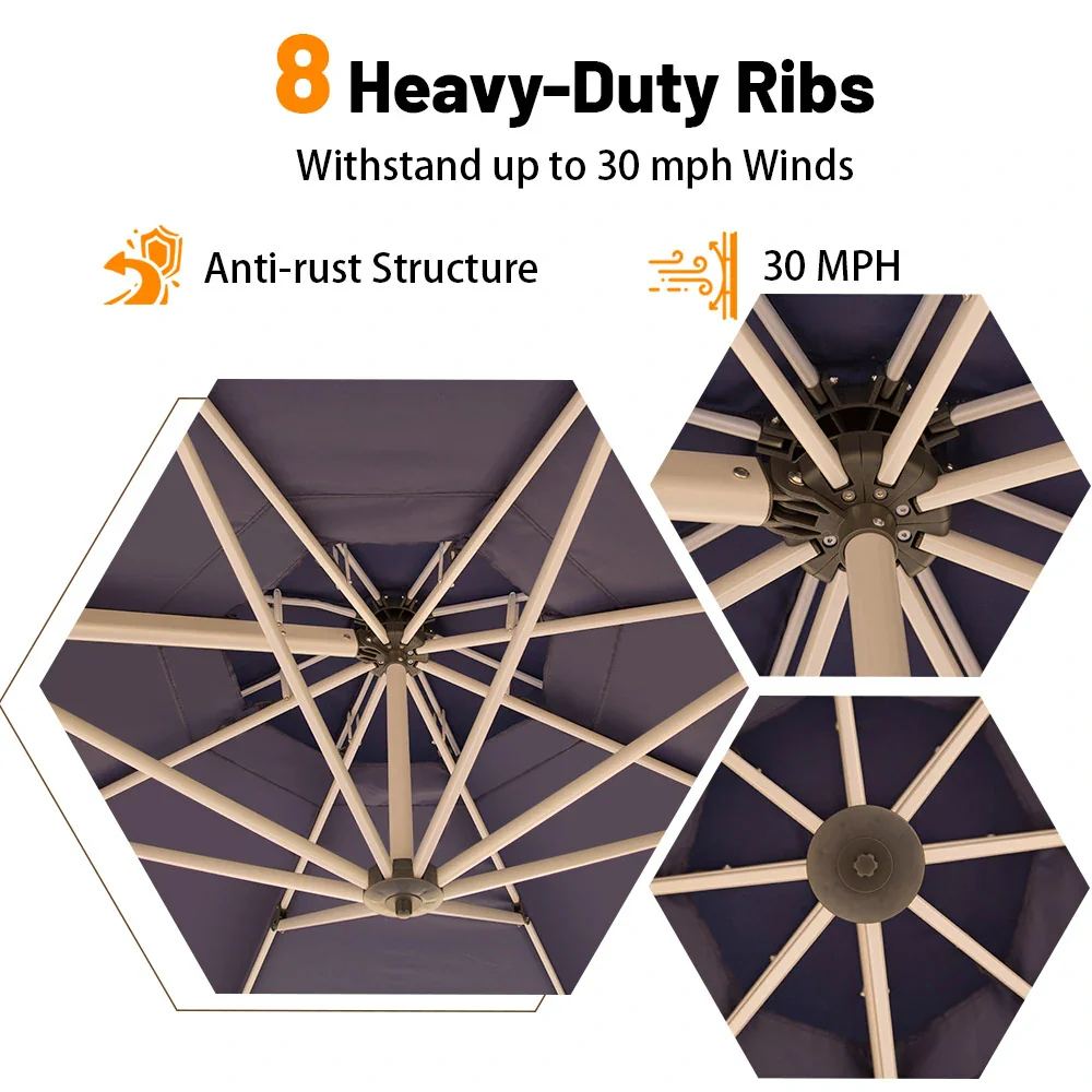 Cantilever Patio Umbrella - Round - Image 24