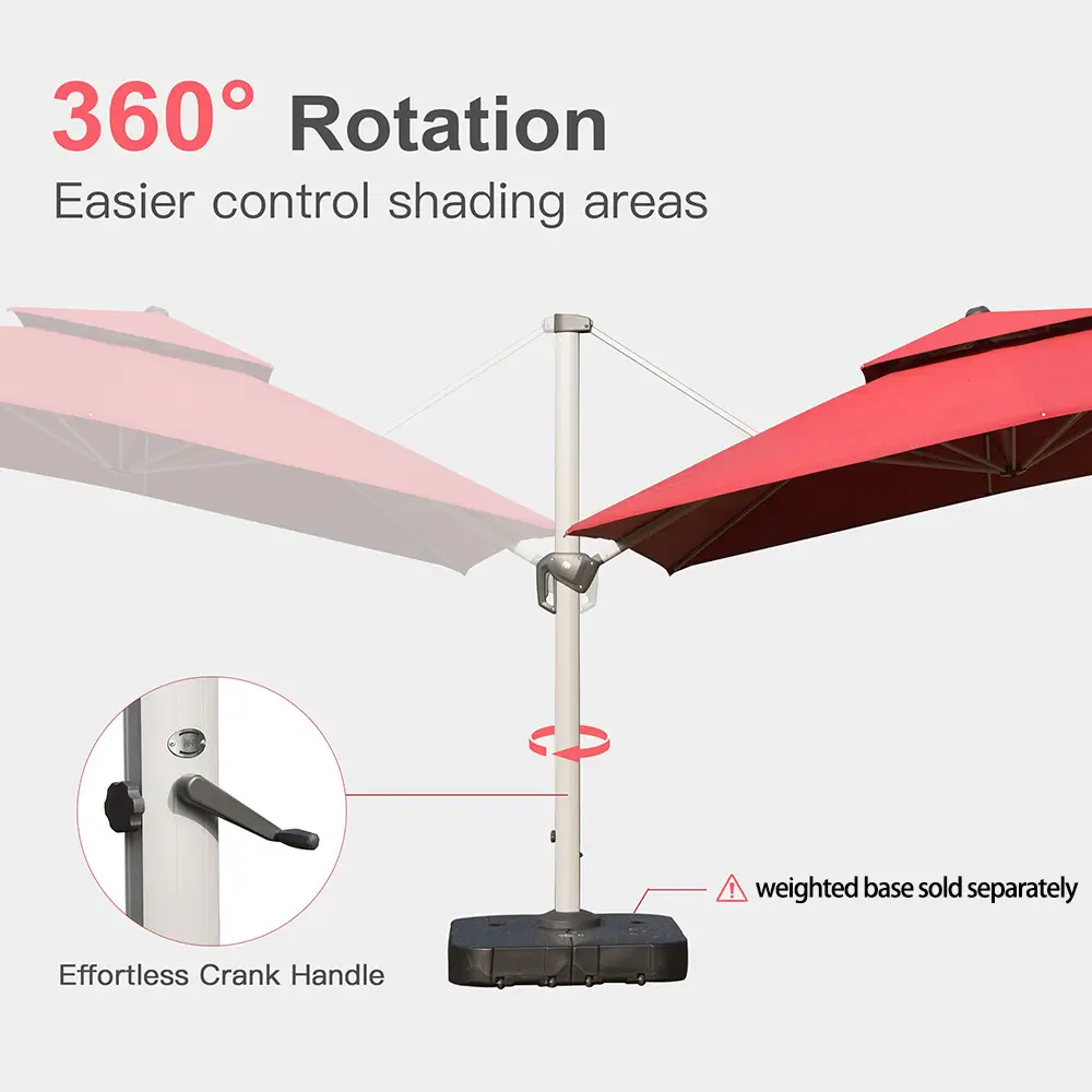 Cantilever Patio Umbrella - Square - Image 16