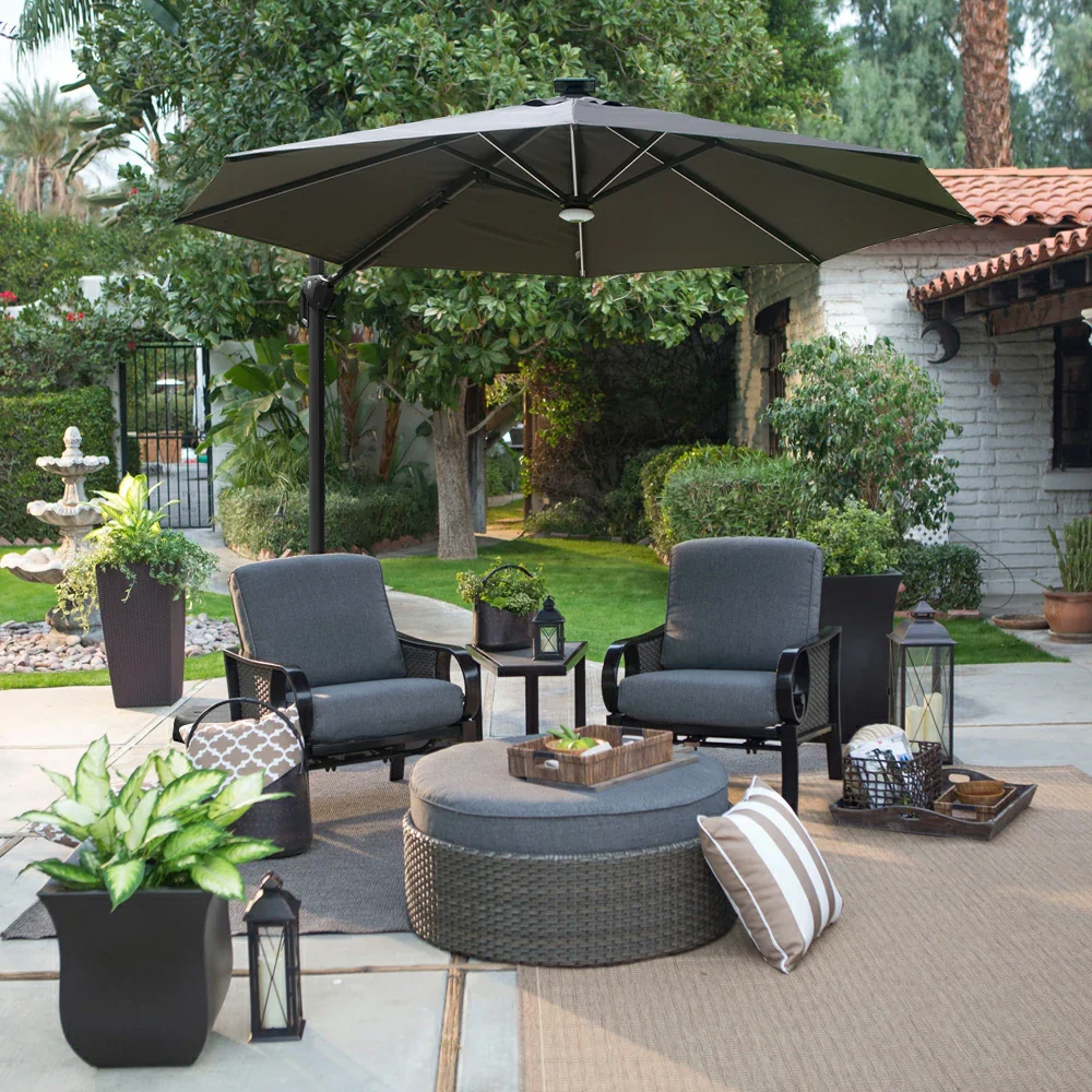 Cantilever Umbrella with Lights - Single Top - Image 11