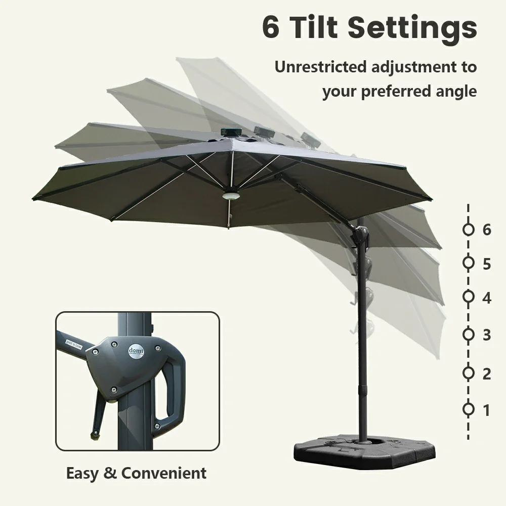 Cantilever Umbrella with Lights - Single Top - Image 17