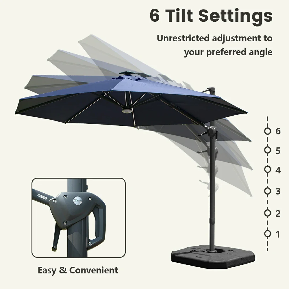 Cantilever Umbrella with Lights - Single Top - Image 27