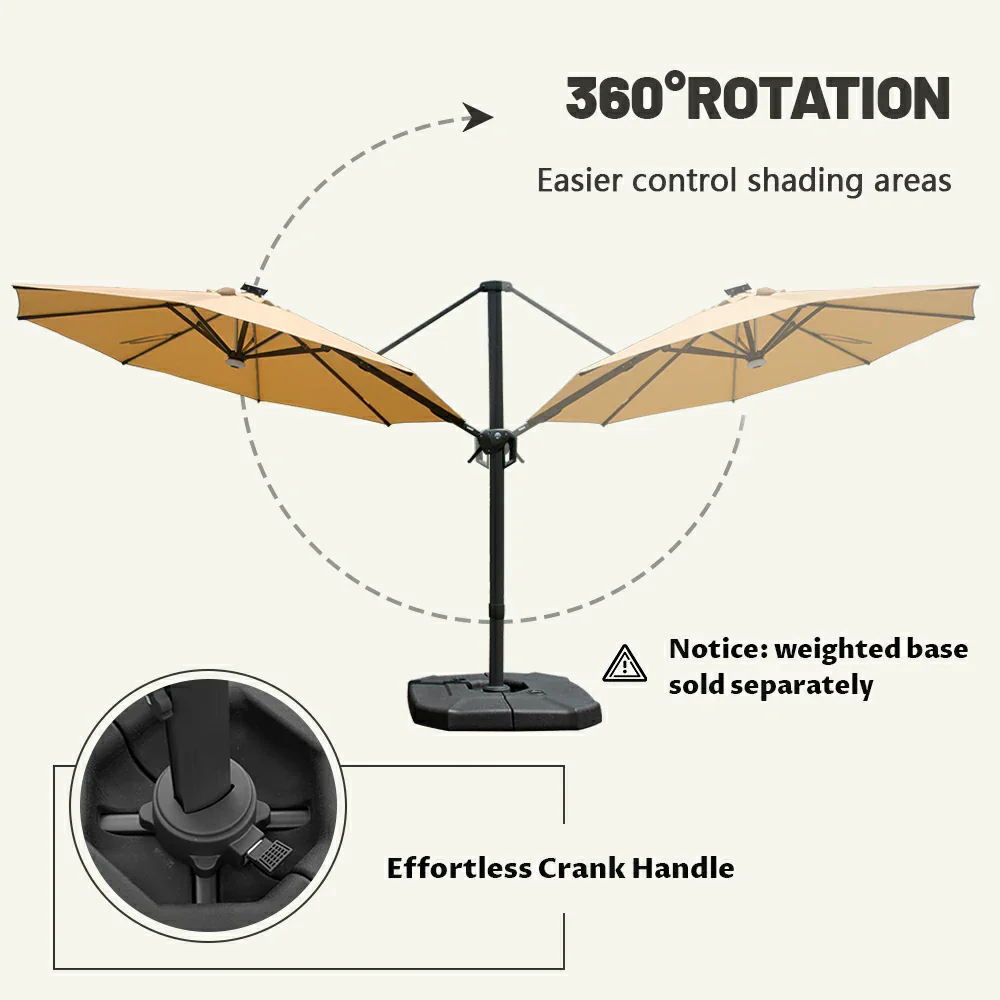 Cantilever Umbrella with Lights - Single Top - Image 5