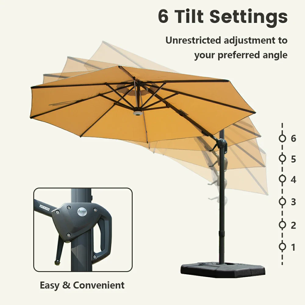 Cantilever Umbrella with Lights - Single Top - Image 6