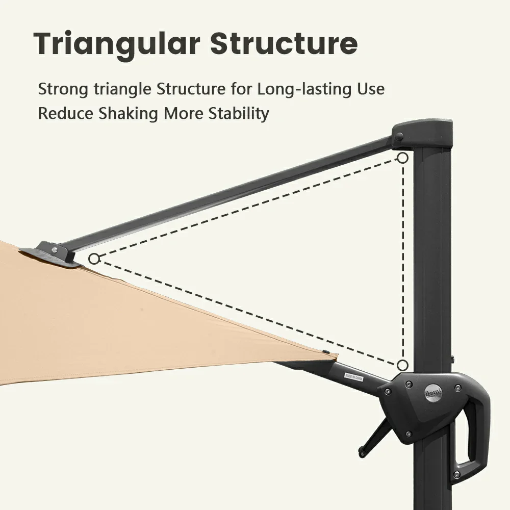 Cantilever Umbrella with Lights - Single Top - Image 8