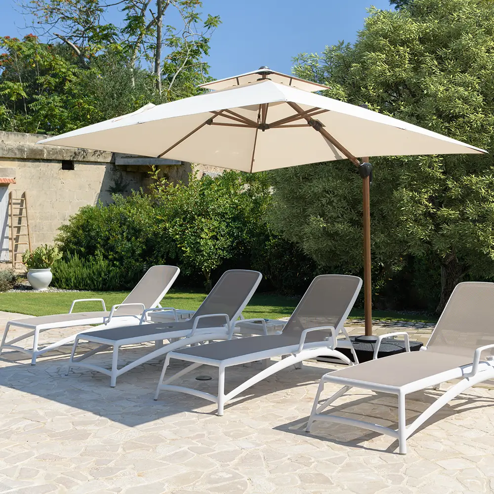 Cantilever Umbrella Wood Grain- Square - Image 19