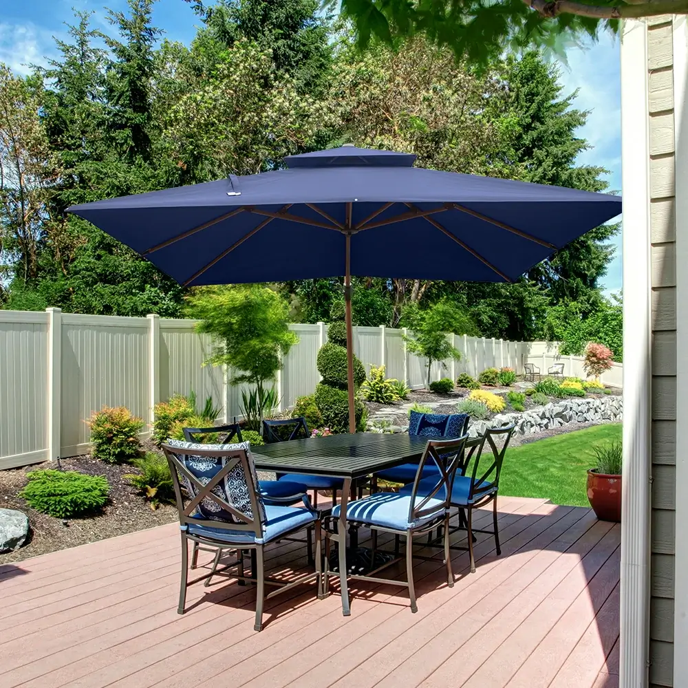 Cantilever Umbrella Wood Grain- Square - Image 28