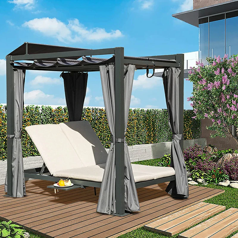 Chaise Lounge Daybed with Canopy - Image 7