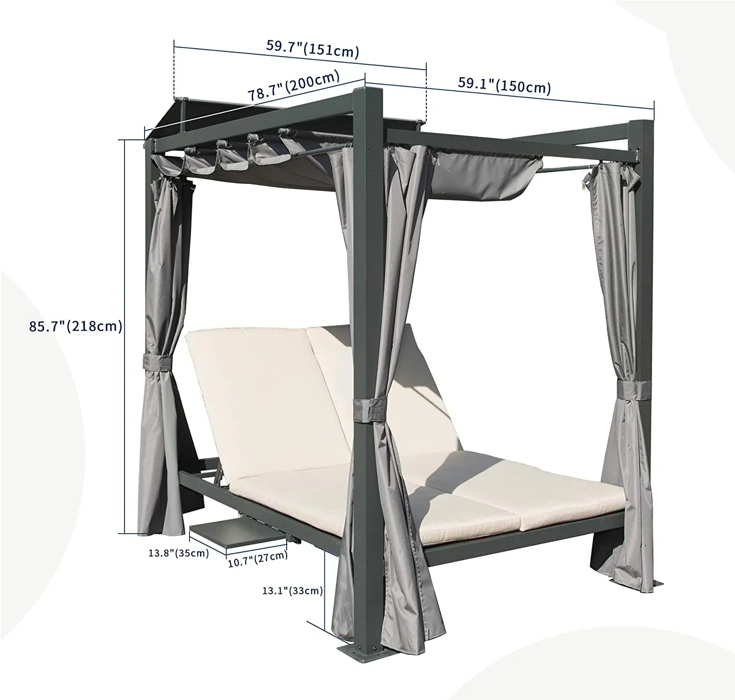 Chaise Lounge Daybed with Canopy - Image 8