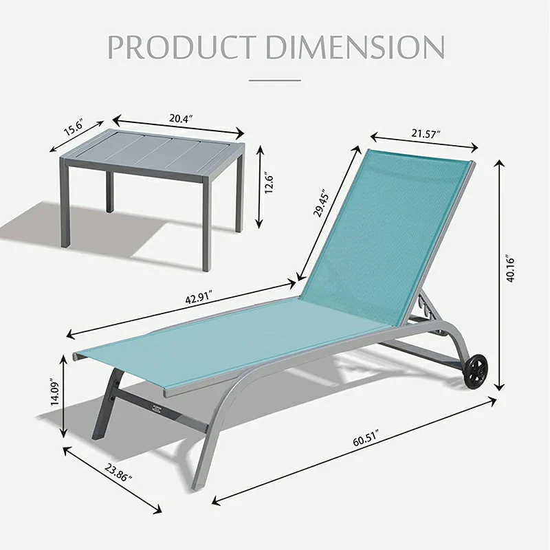 Chaise Lounge Outdoor Set - 2 Chairs - Image 10