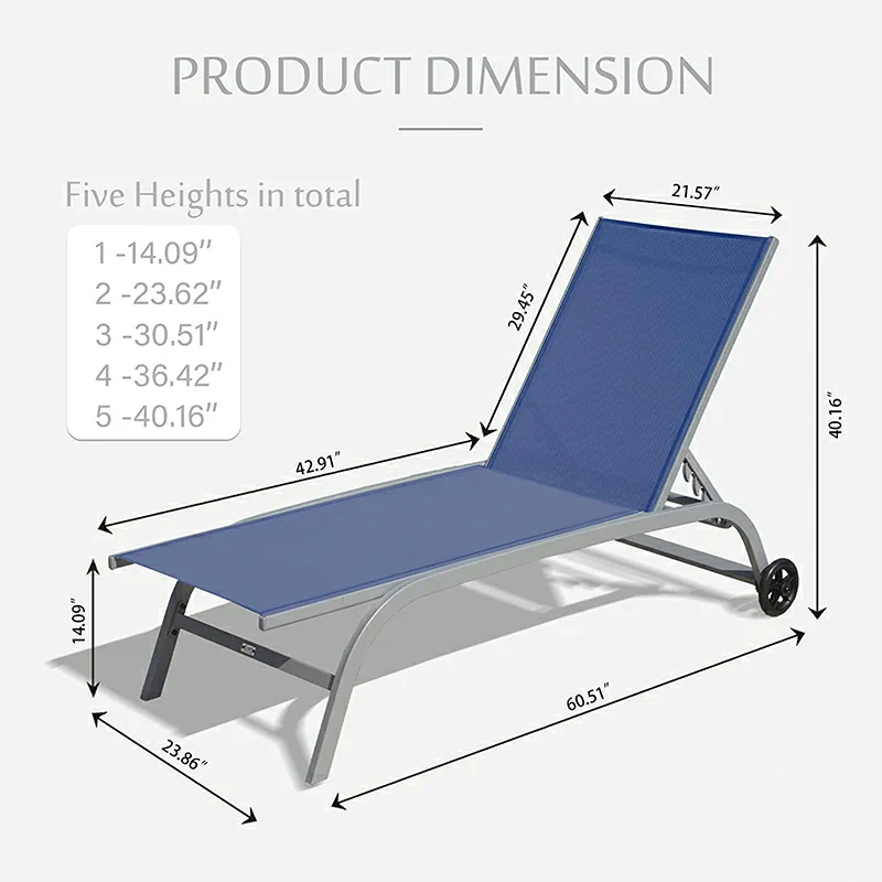 Chaise Lounge Outdoor Set - 2 Chairs - Image 13