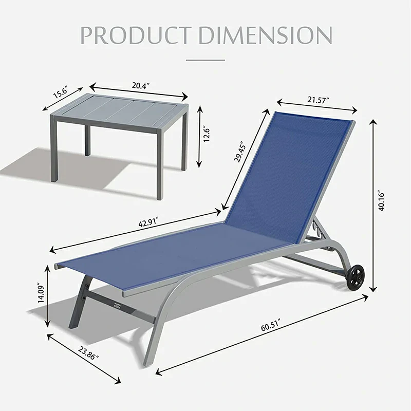 Chaise Lounge Outdoor Set - 2 Chairs - Image 20