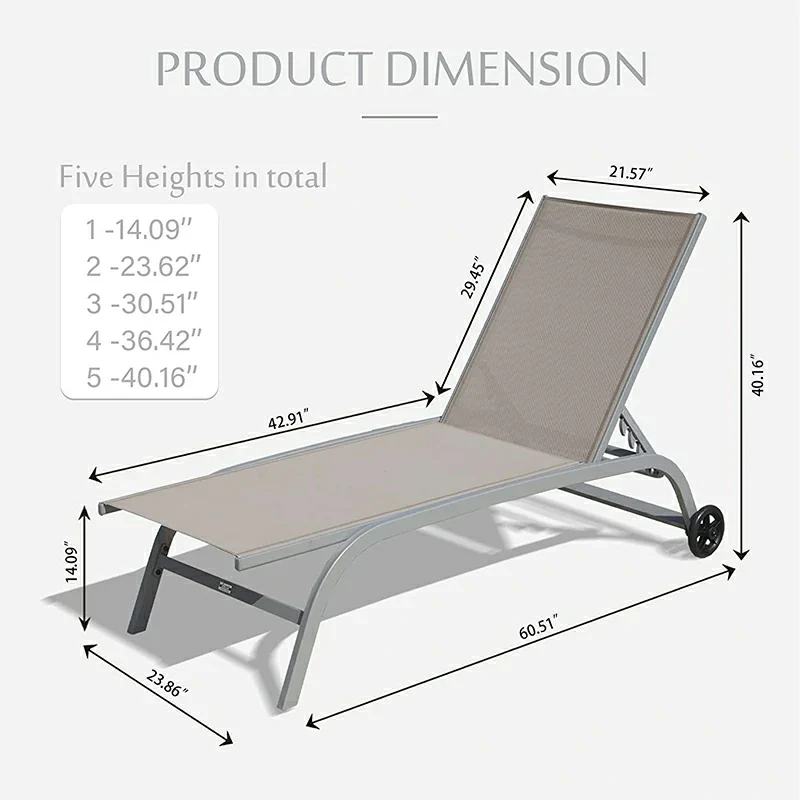 Chaise Lounge Outdoor Set - 2 Chairs - Image 26