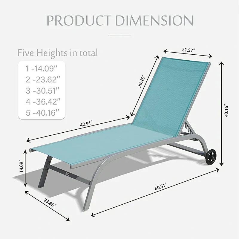Chaise Lounge Outdoor Set - 2 Chairs - Image 3