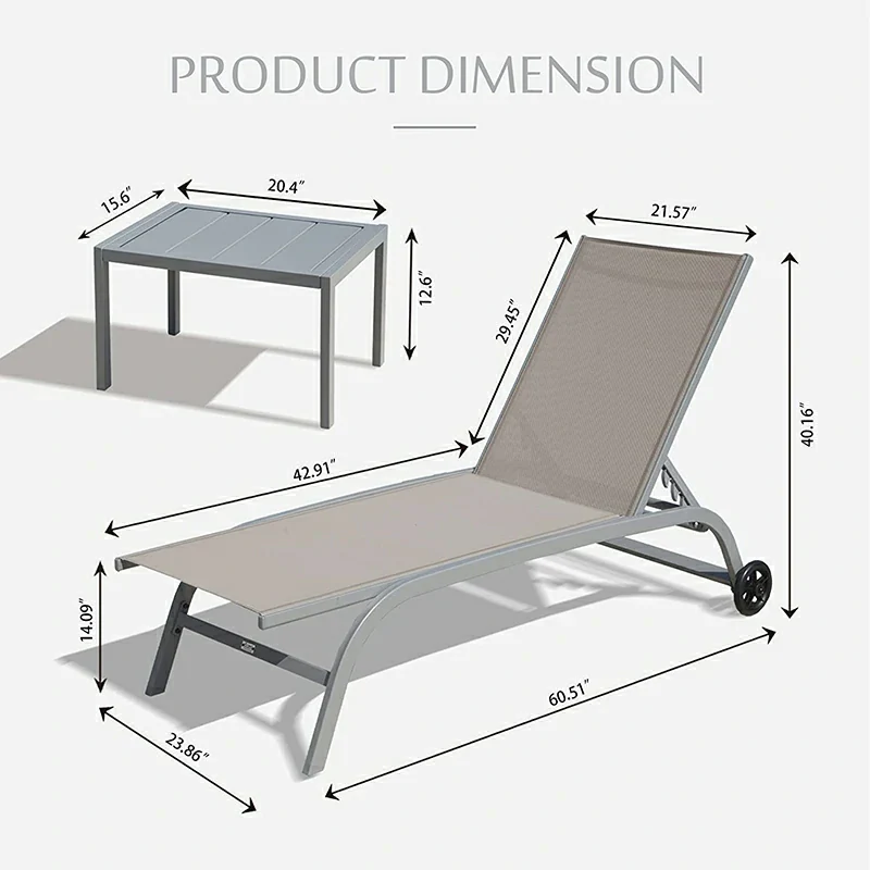 Chaise Lounge Outdoor Set - 2 Chairs - Image 31