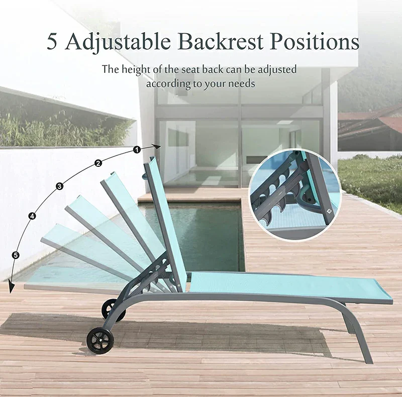 Chaise Lounge Outdoor Set - 2 Chairs - Image 5