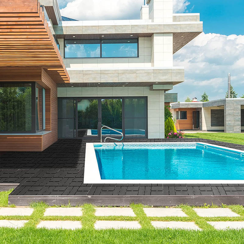 Checked Patio Interlocking Deck Tiles 27Pcs - Image 10