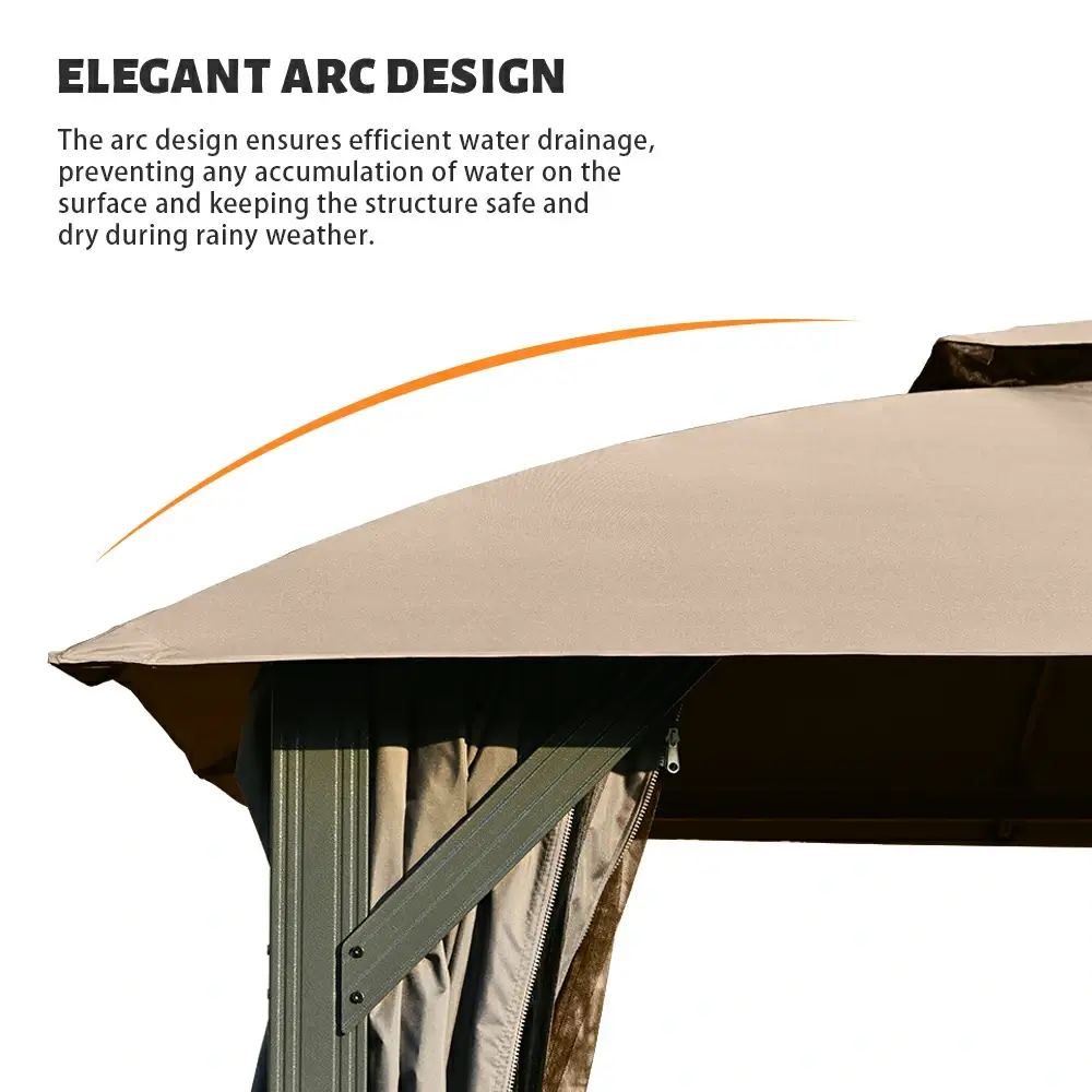 Double Roof Soft Top Canopy Gazebo - Image 14