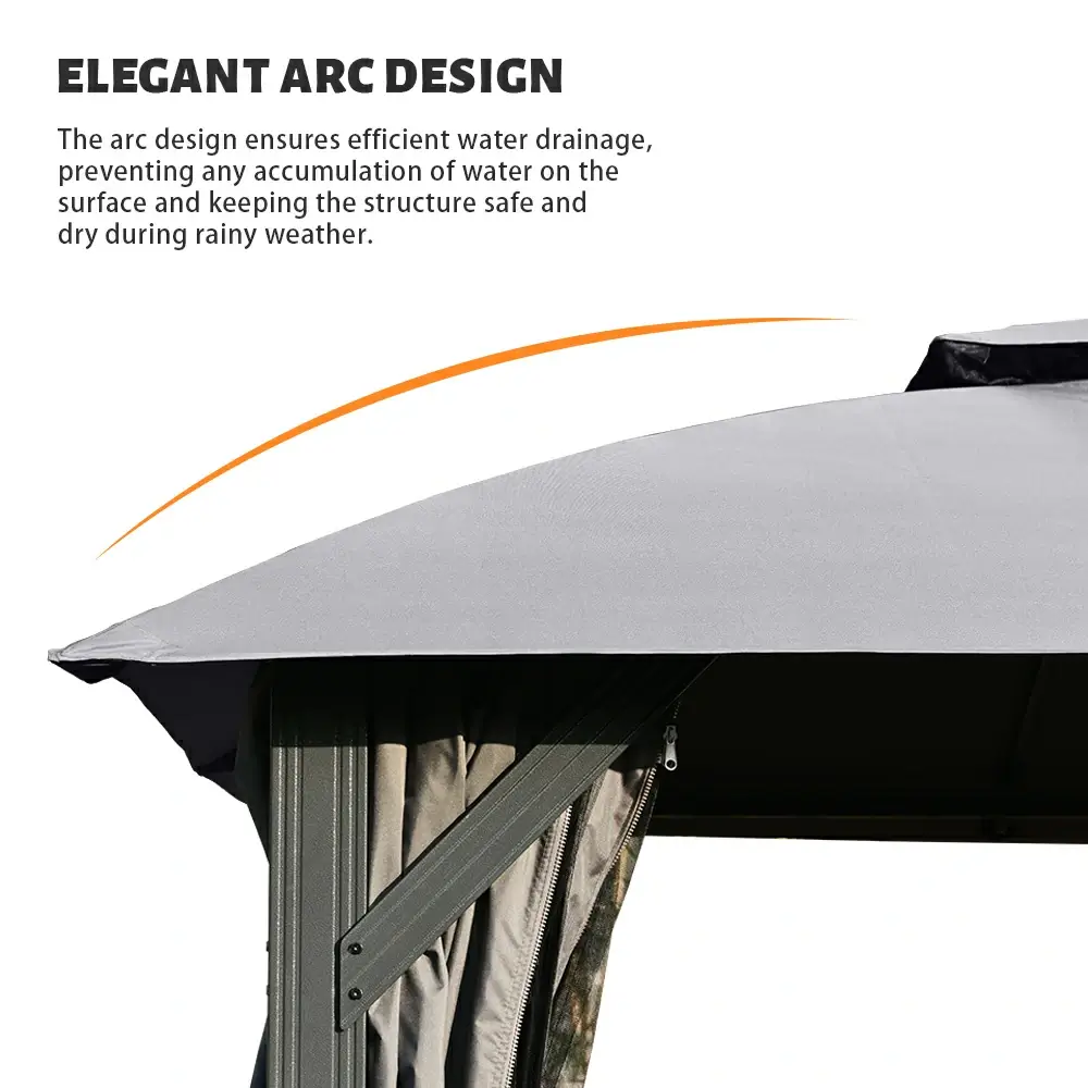 Double Roof Soft Top Canopy Gazebo - Image 23