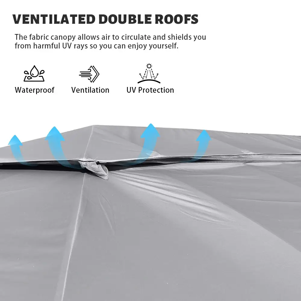Double Roof Soft Top Canopy Gazebo - Image 24