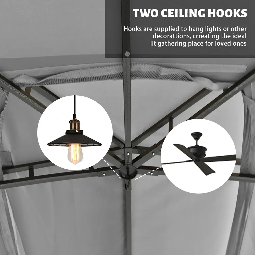 Double Roof Soft Top Canopy Gazebo - Image 27
