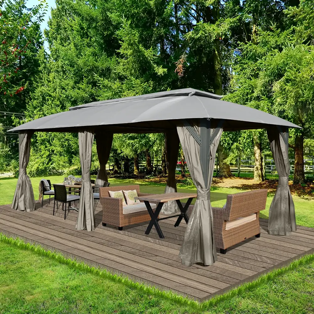 Double Roof Soft Top Canopy Gazebo - Image 28
