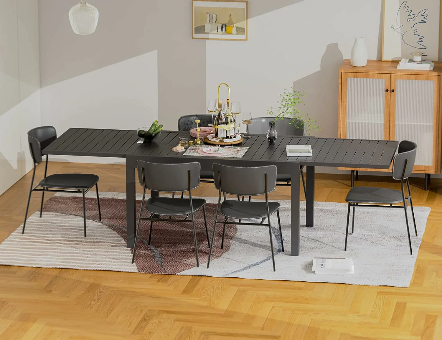 Extendable Aluminum Outdoor Dining Table - Image 7