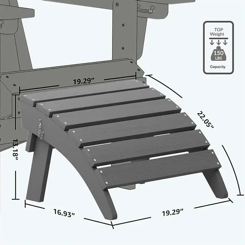 Folding Adirondack Ottoman - Image 5