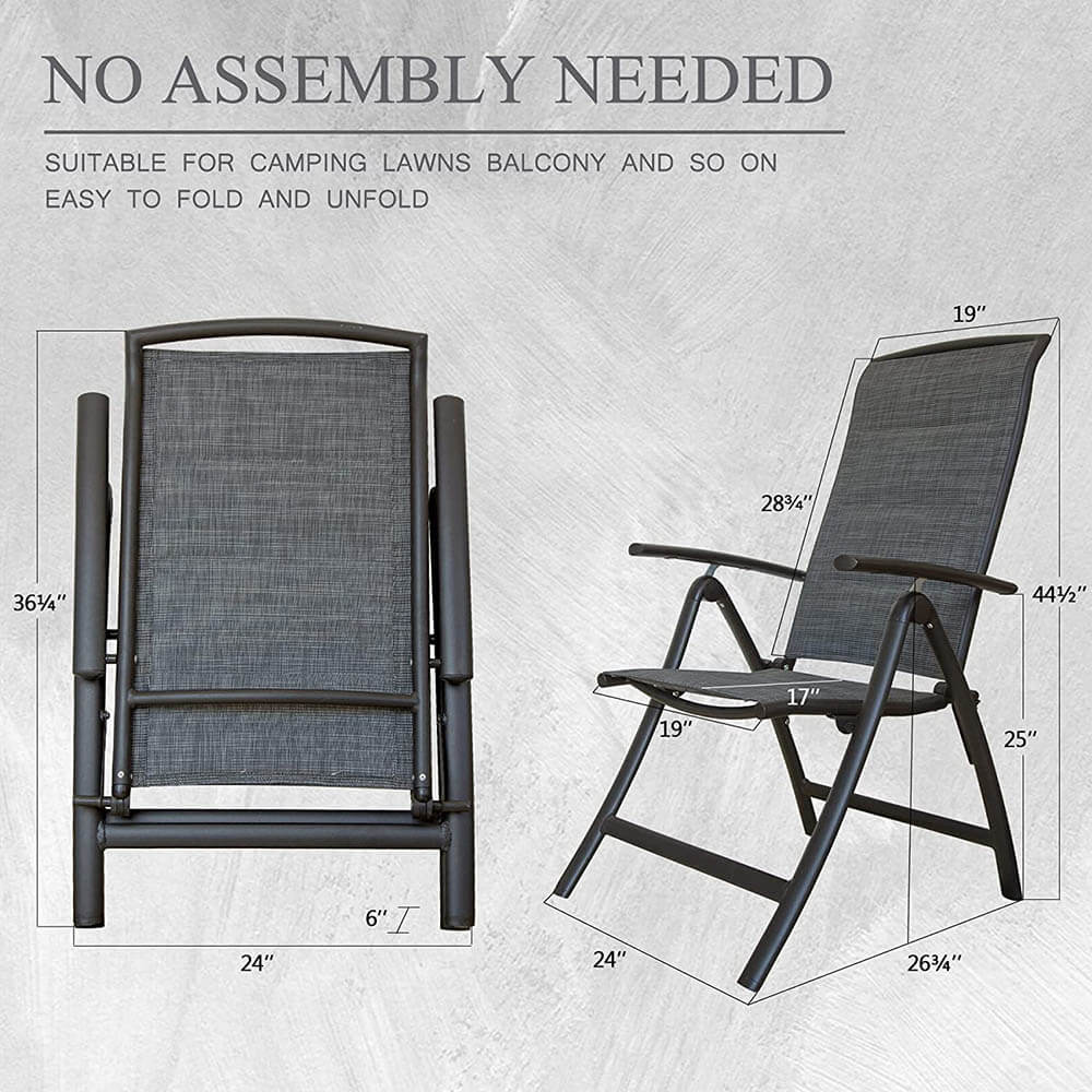 Folding Patio Chairs Set of 2 - Image 12