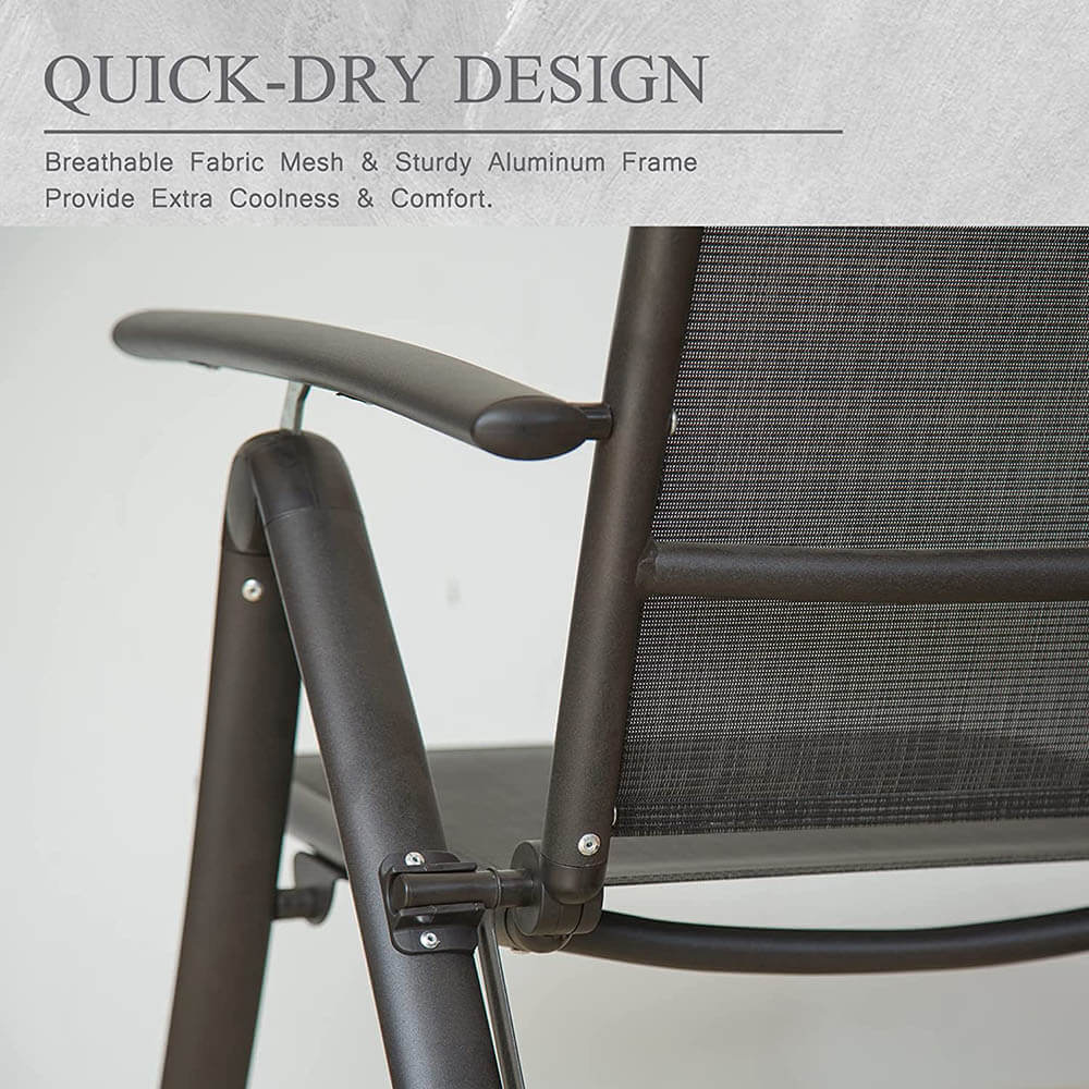 Folding Patio Chairs Set of 2 - Image 4