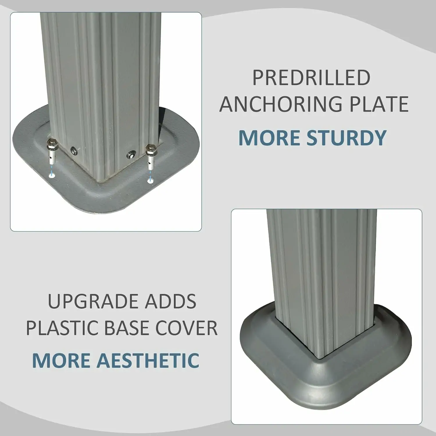 Galvanized Steel Hardtop Gazebo with Drainage Gutters - Image 162