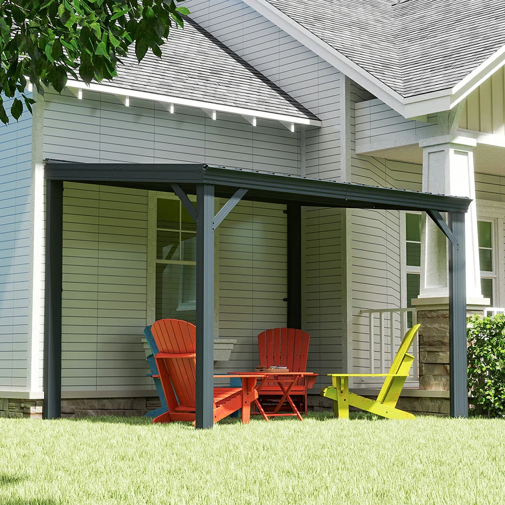Galvanized Steel Wall-Mounted Hardtop Gazebo - Image 12