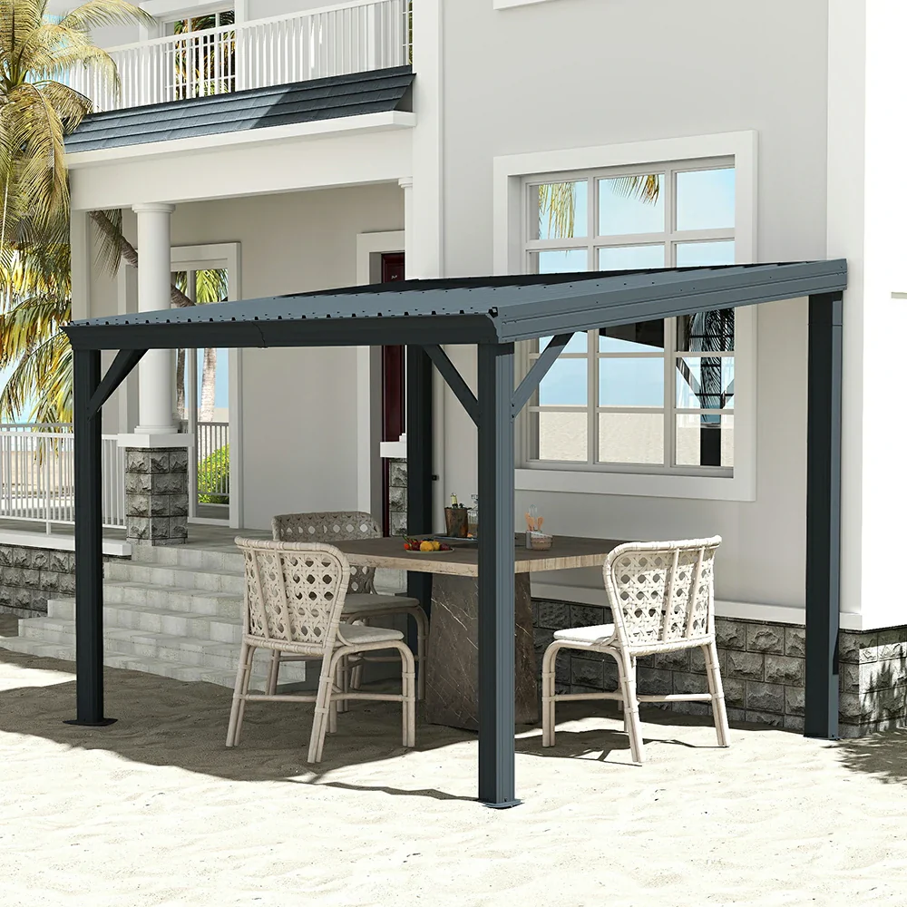 Galvanized Steel Wall-Mounted Hardtop Gazebo - Image 13